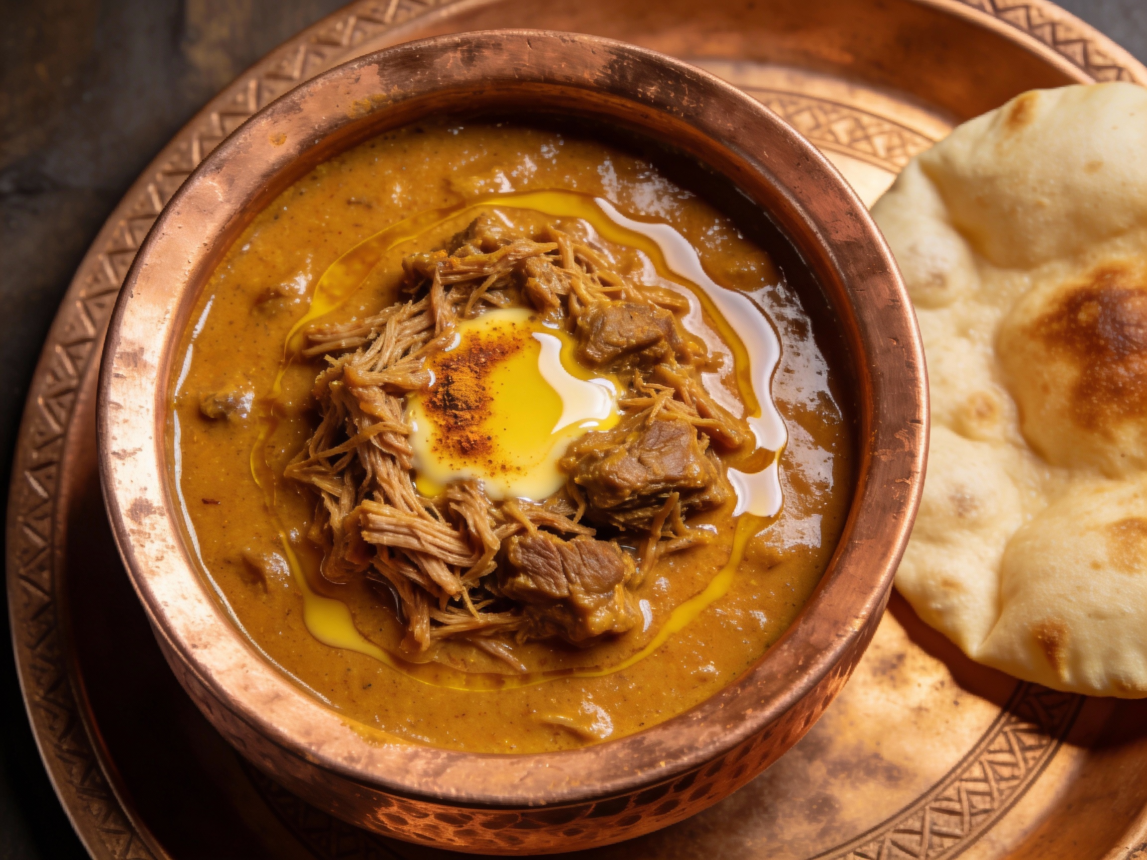 Traditional Harissa Kashmiri Food preparation