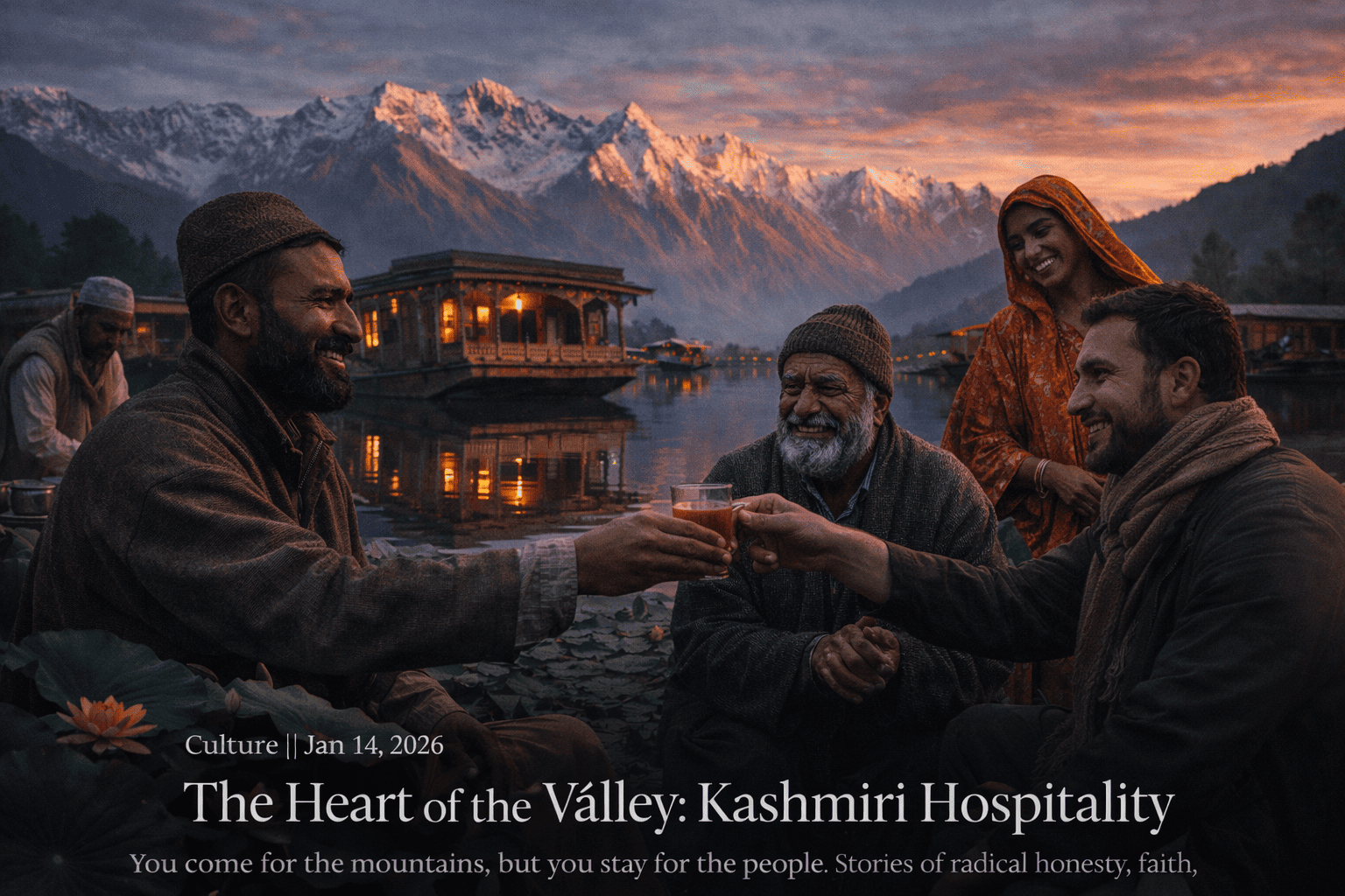 Warm Kashmiri hospitality tea