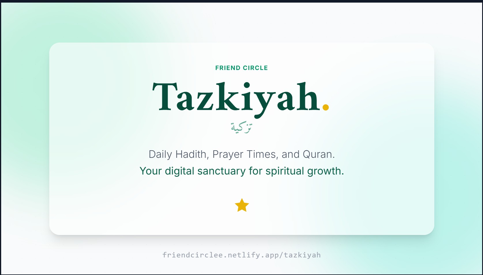 Tazkiyah Nature landscape